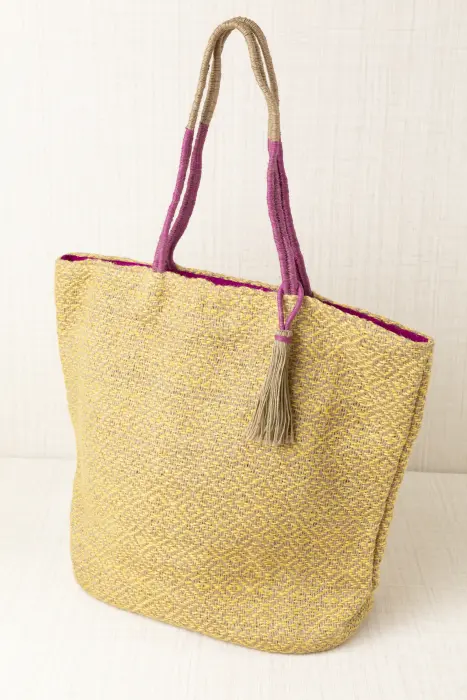 Bolso Rafia y Tejido