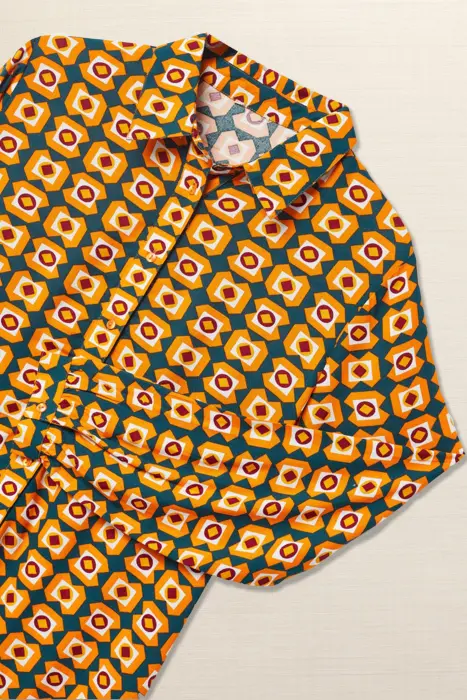 Twin set estampado geométrico verde