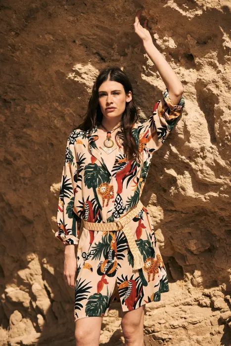 Vestido estampado carioca