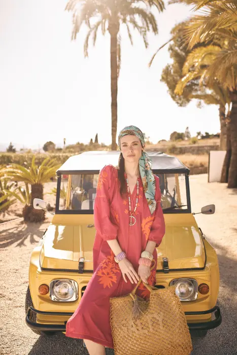 Collar largo colgante circular