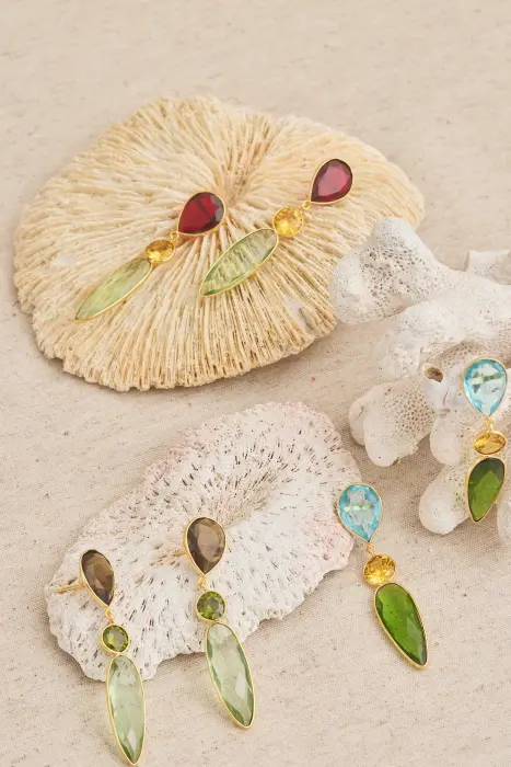 Pendiente Oro y Cristal