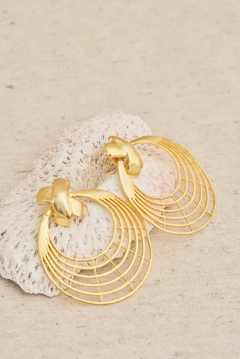 Pendiente aro maxi labrado