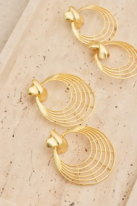 Pendiente aro maxi labrado