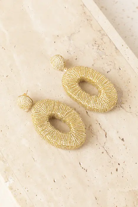 Pendientes Oval Metalizados