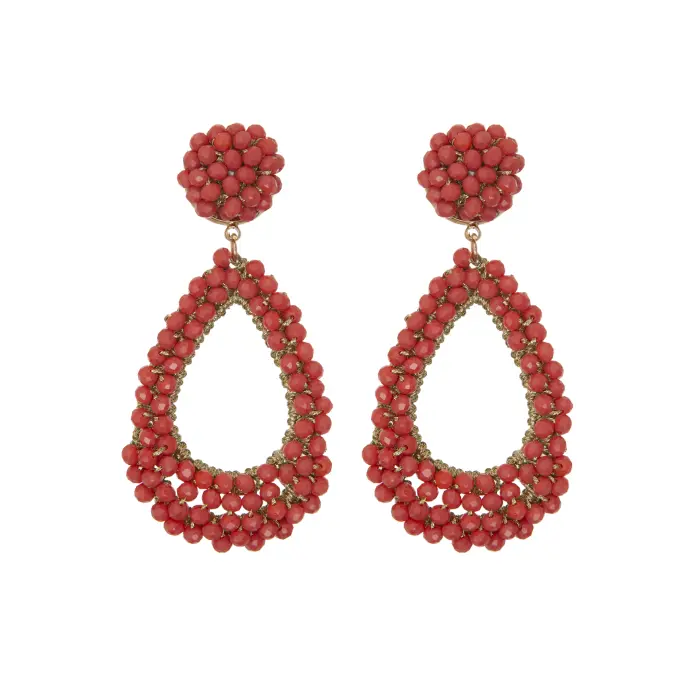 Pendiente Cristal facetado gota