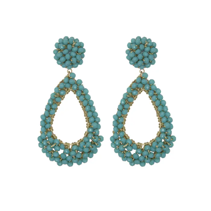 Pendiente Cristal facetado gota