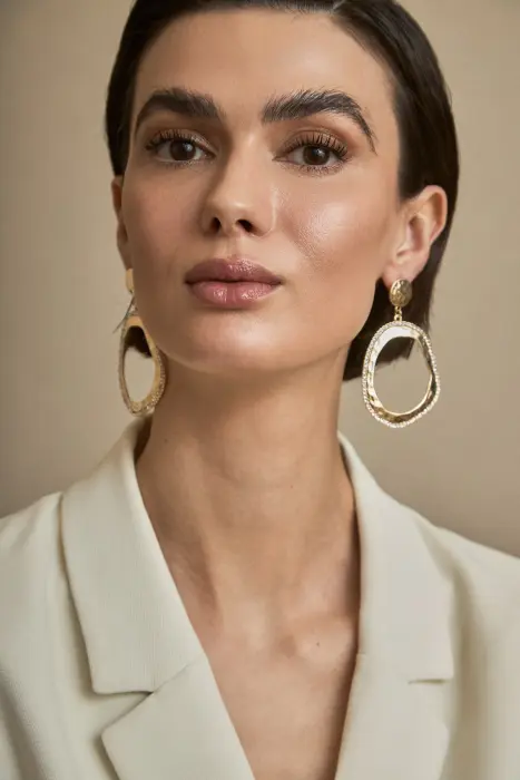 Pendiente Aro Metalizado