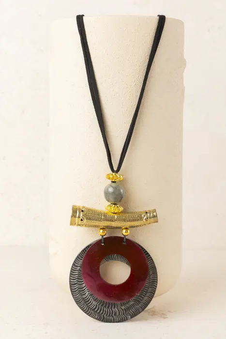 Collar Colgante Circular Asta
