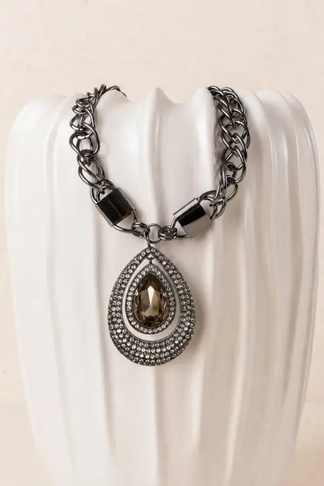 Collar Medallón Brillo
