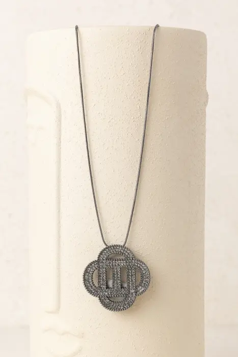Collar Colgante Flor Brillo