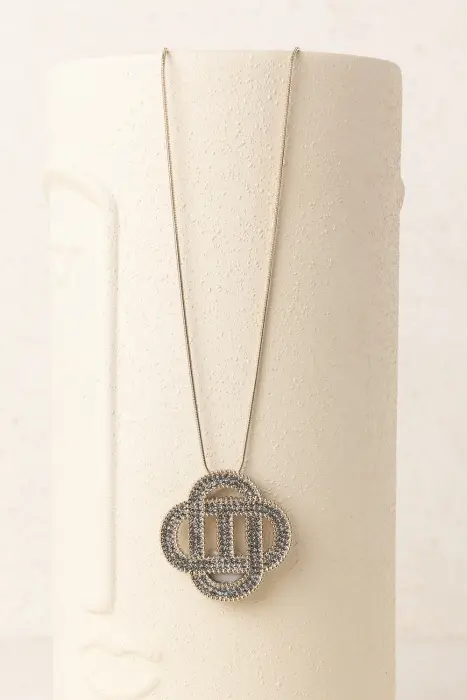 Collar Colgante Flor Brillo