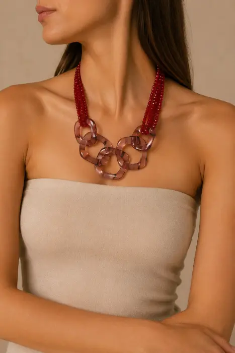 Collar Eslabones Resina