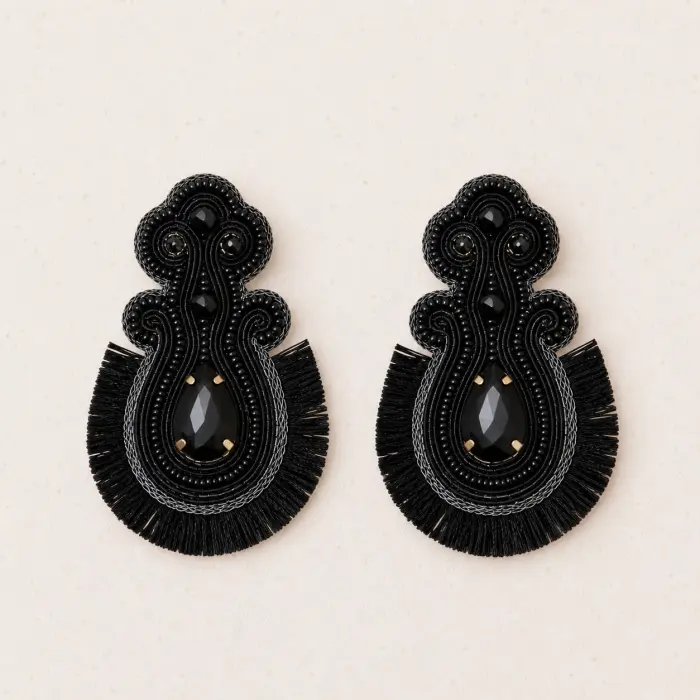 Pendientes Bordados Piedra