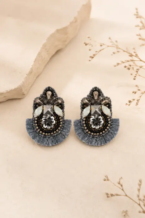 Pendientes Bordados Flecos