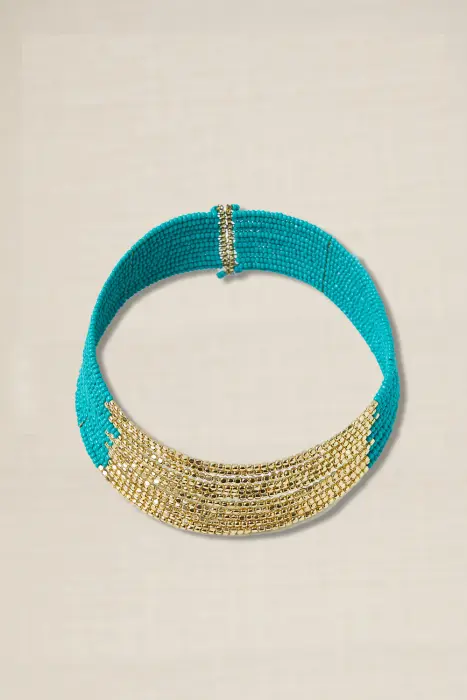 Choker combinado con dorado