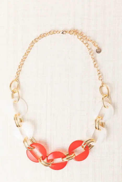 Collar eslabones combinado resina