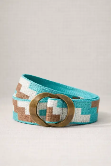 Cinturón hebilla resina cenefa cubos