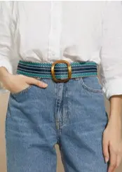 Cinturón hebilla resina cenefas