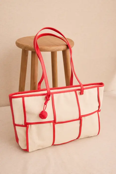 Bolso shopper cuadros color