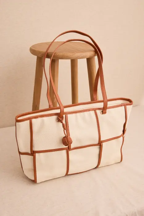 Bolso shopper cuadros color