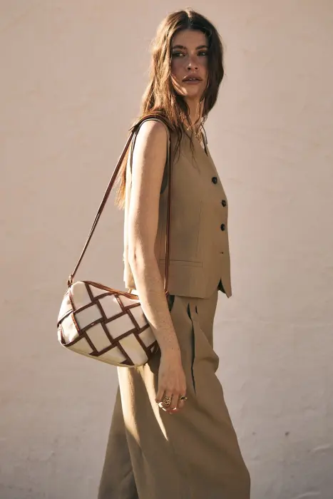 Bolso mediano rombos color