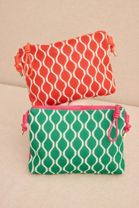 Bolso bandolera punto bicolor