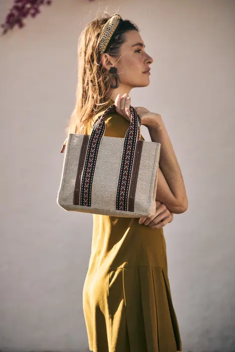 Bolso tote mini asa cenefa