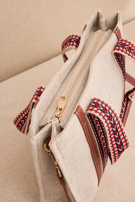 Bolso tote midi asa cenefa