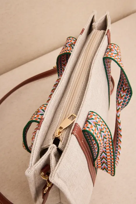 Bolso tote midi asa cenefa