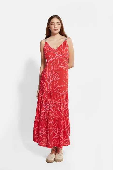 Vestido tirantes corales