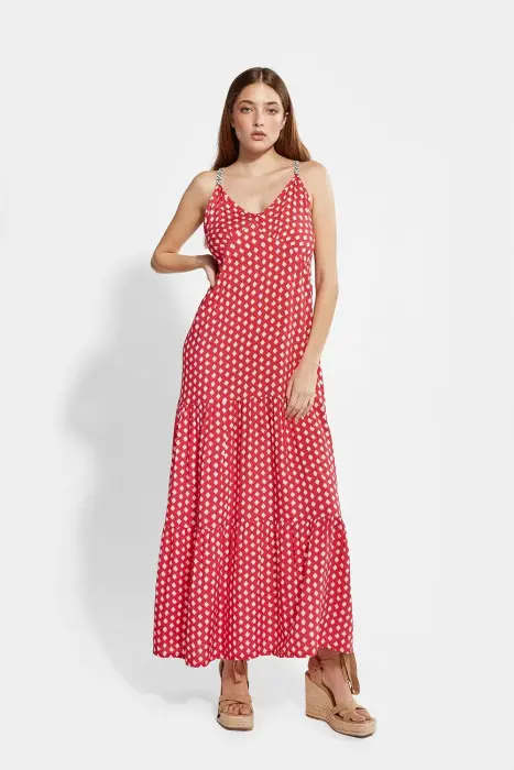 Vestido tirantes rombos