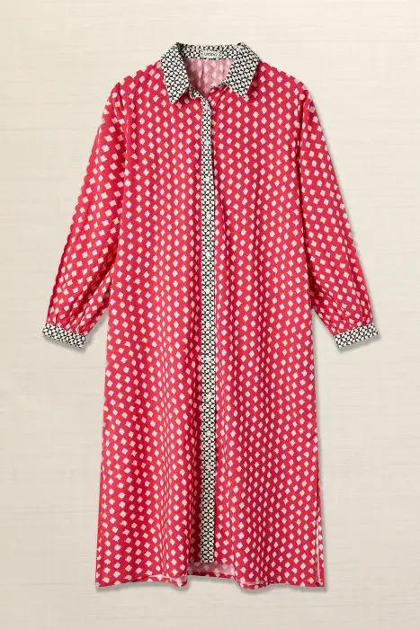 Vestido camisero rombos