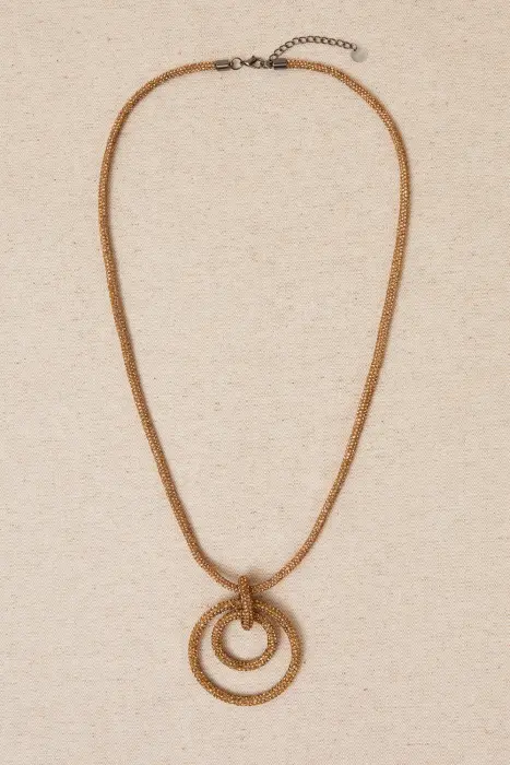 Collar Colgante Circular Brillo