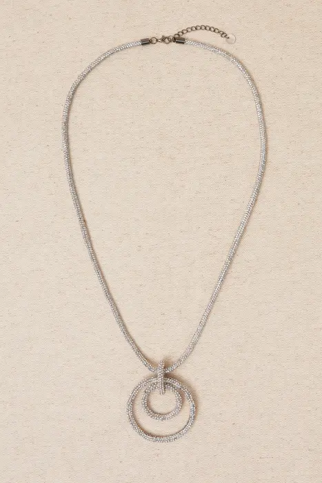 Collar Colgante Circular Brillo