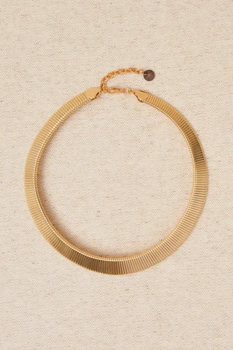 Collar corto malla metalizada