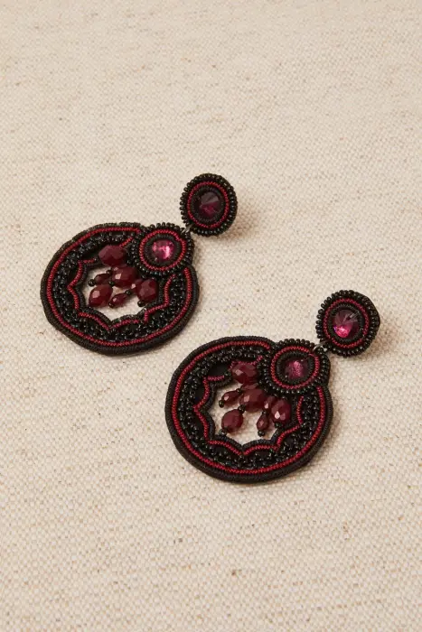 Pendientes aro hilo colores
