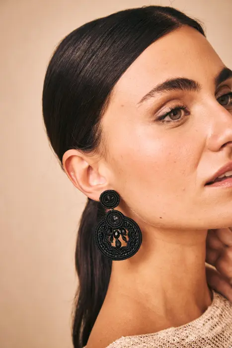Pendientes aro hilo colores