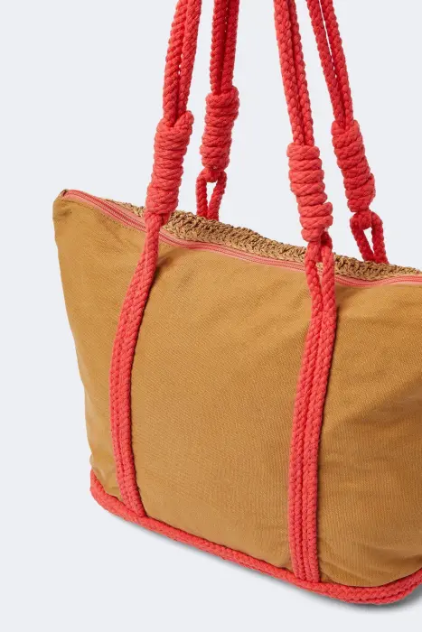 Bolso shopper rafia marinero