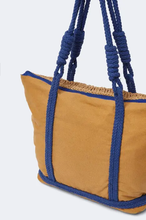 Bolso shopper rafia marinero