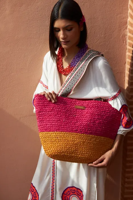 Collar eslabones resinas bicolor