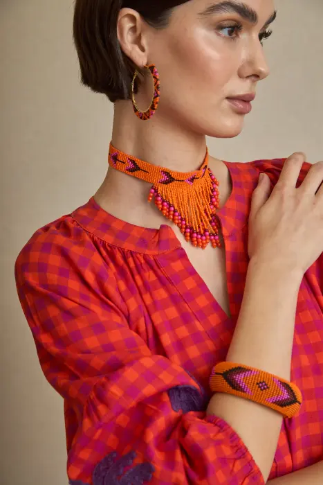 Pendiente Étnico Resina