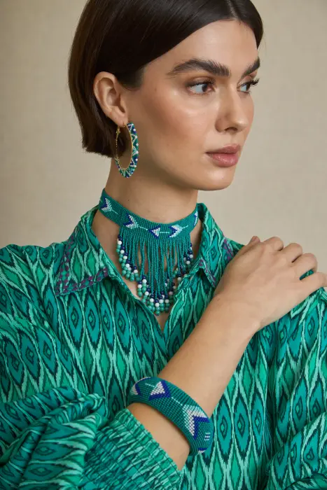 Pendiente Étnico Resina