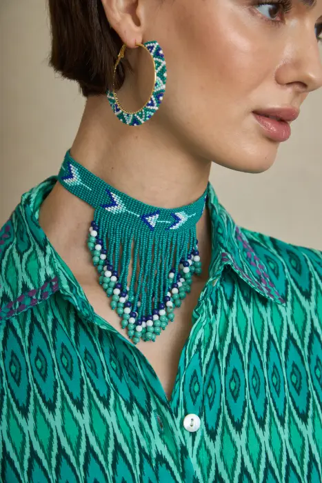 Pendiente Étnico Resina