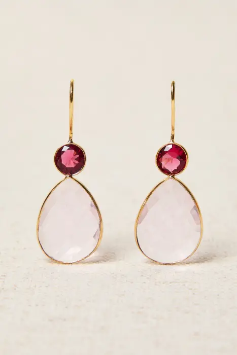 Pendiente gota piedra natural