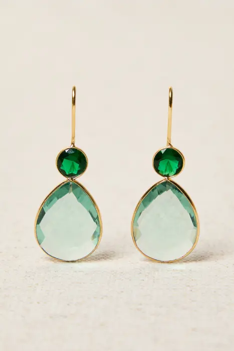 Pendiente gota piedra natural