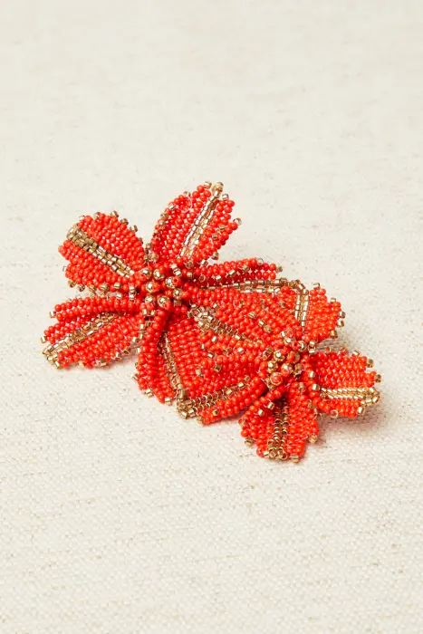 Broche doble flor resinas