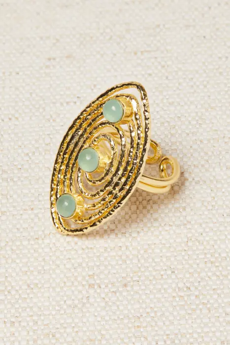 Anillo ovalado piedras