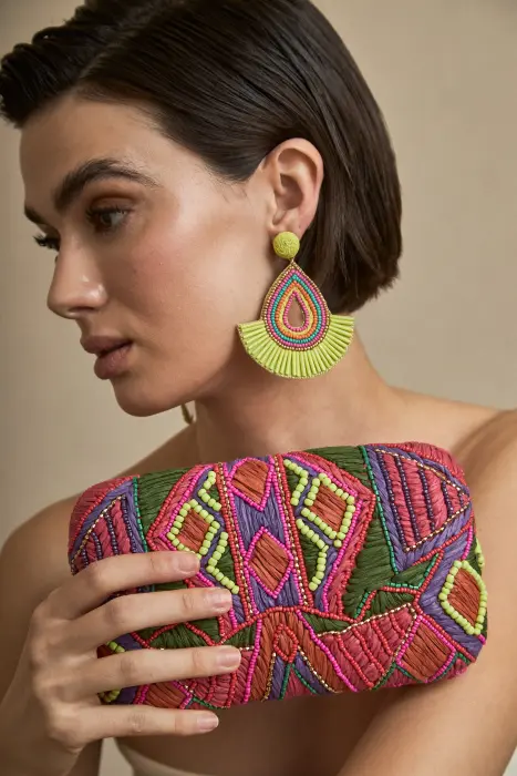 Clutch bordado boho