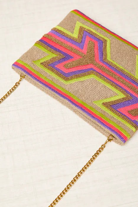 Bolso Cartera Bordado Flecha