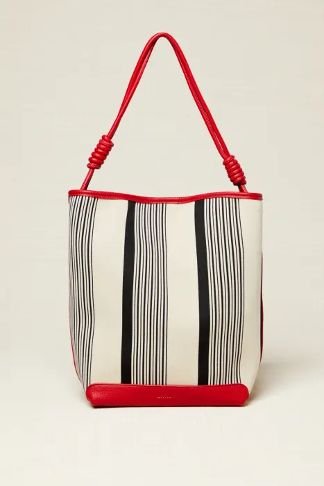 Bolso maxi shopper rayas